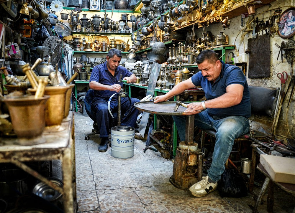 The traditional coppersmith profession in the city of Mosul