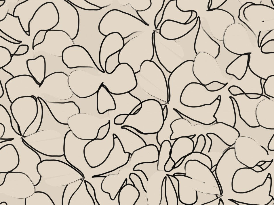 Elegant Floral Line Art On A Neutral Background
