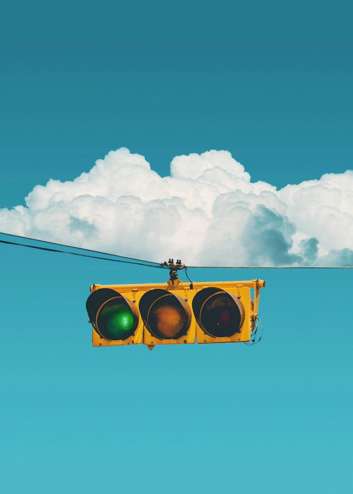 Traffic Light And Clouds
