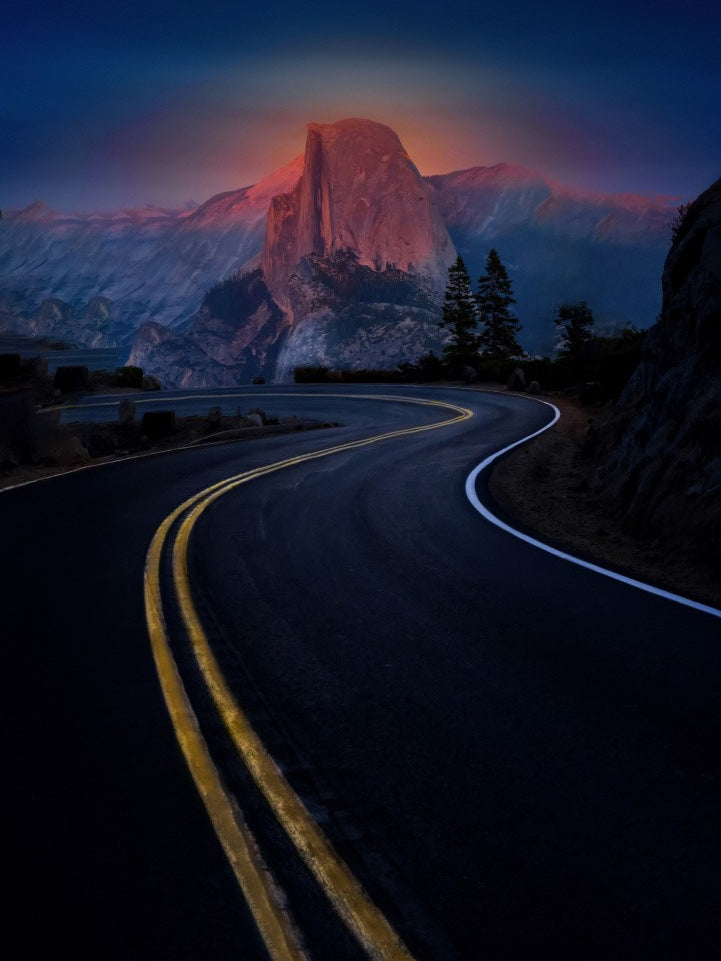 Sunset Half Dome Yosemite