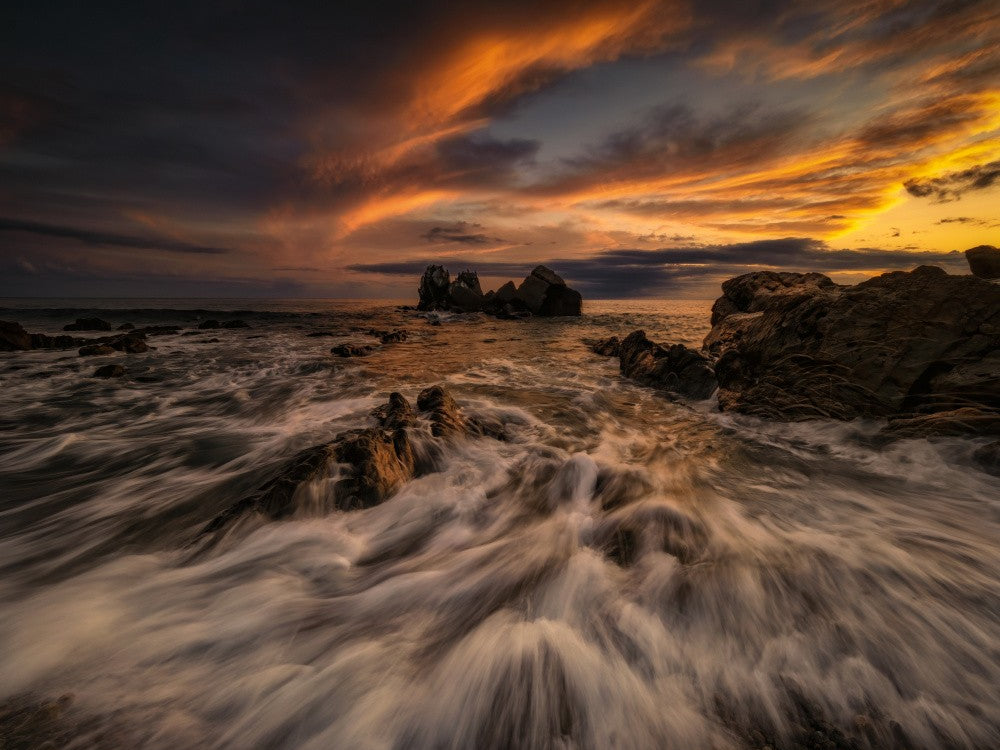 Sunset over the rocks