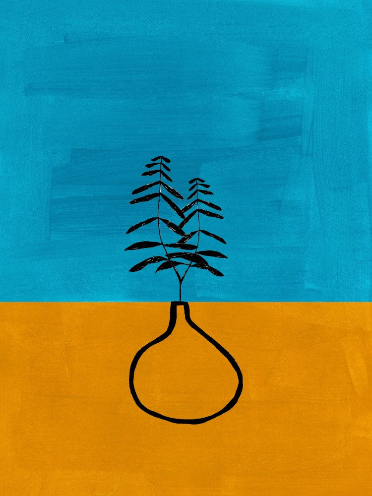 Teal Gold Vase