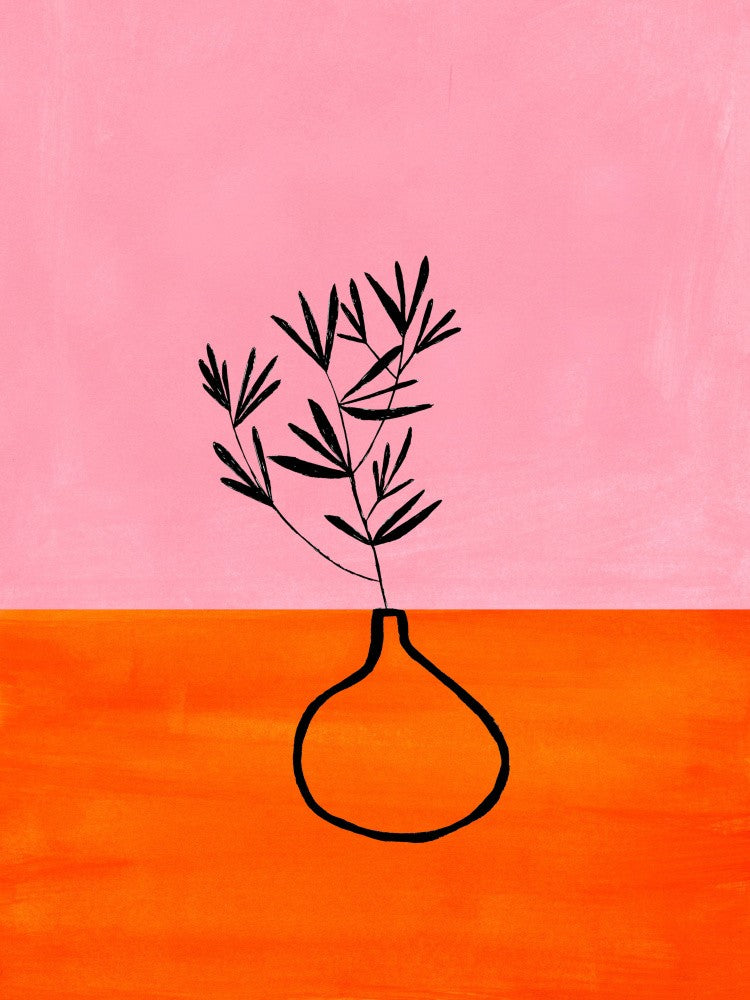 Orange Pink Vase