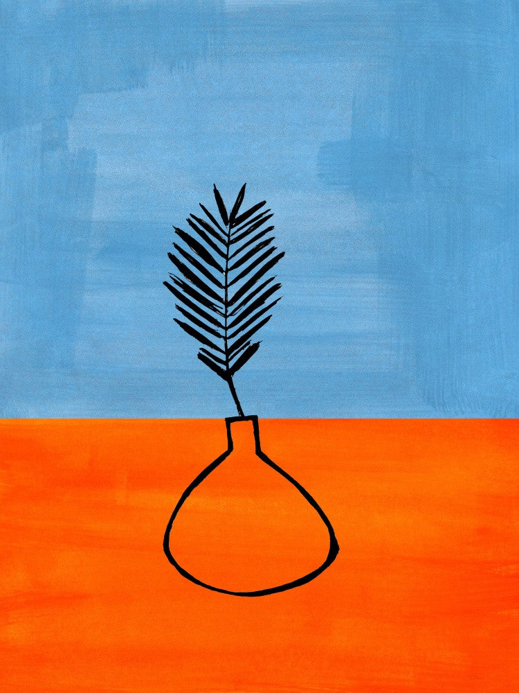 Orange Baby Blue Vase