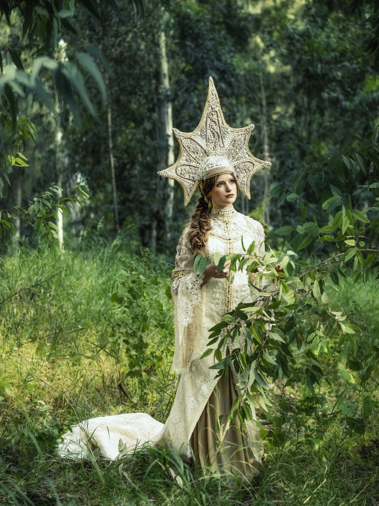 Young lady in forest
