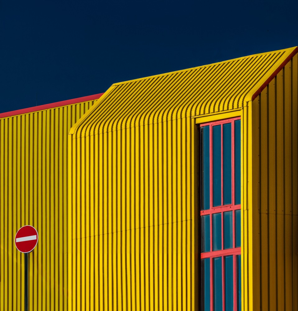 Yellow facade