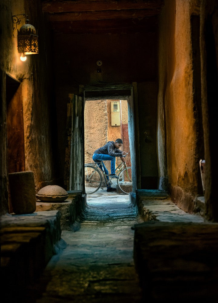 A boy on his bike