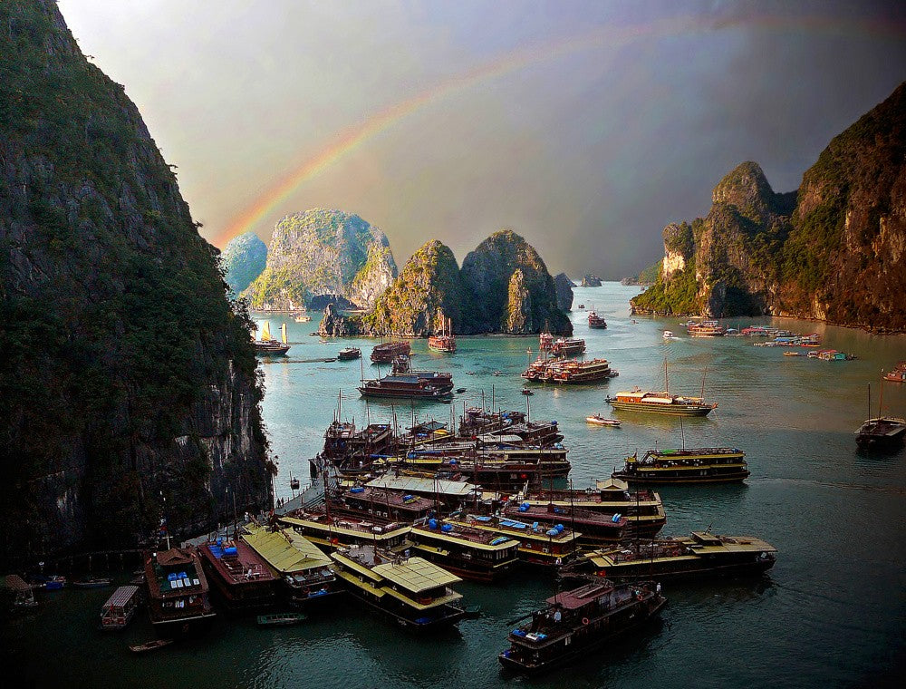 Rainbow on Halong Bay