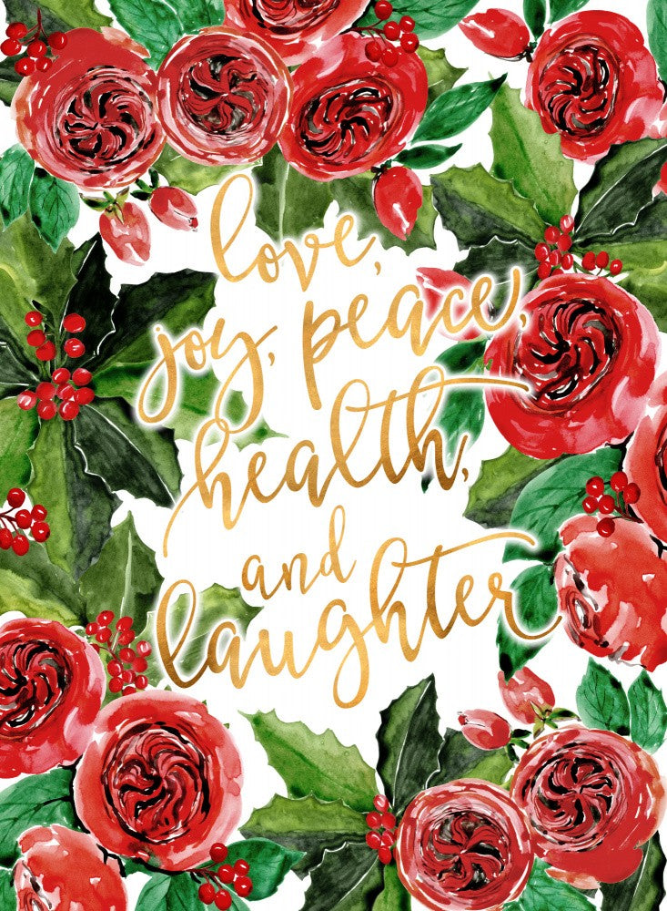 Best wishes holiday red roses
