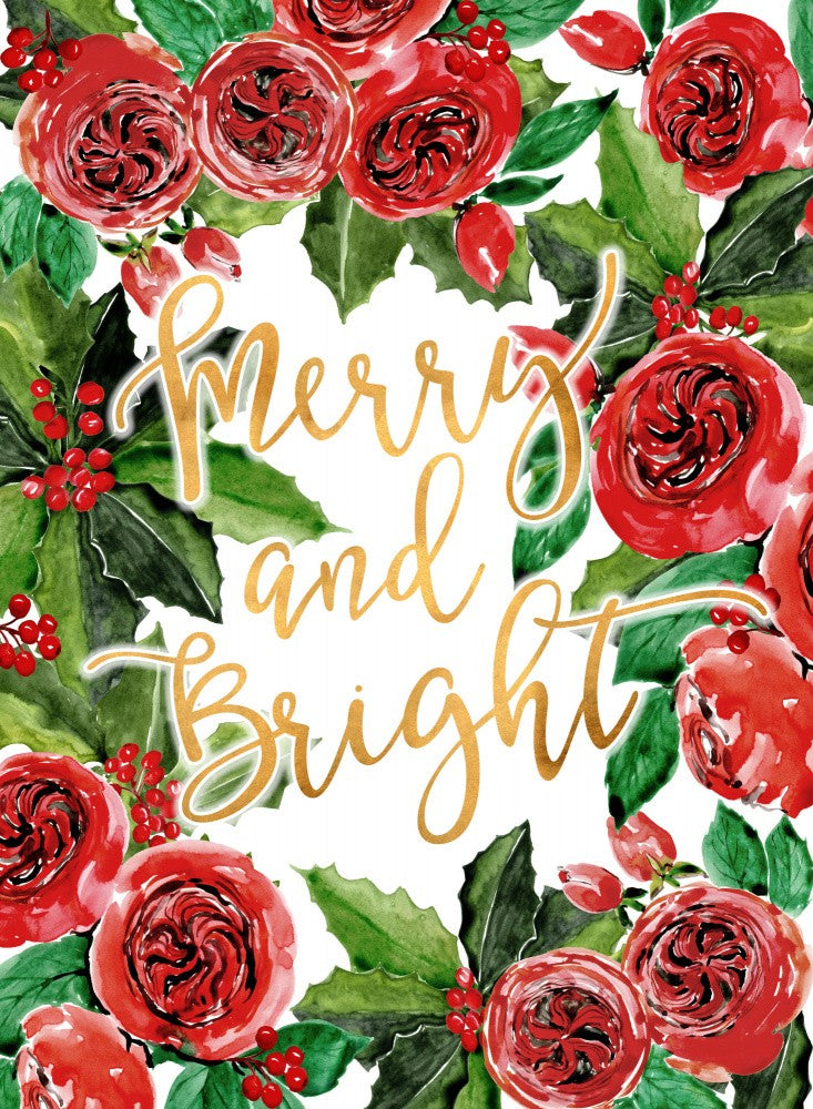 Merry and bright holiday roses