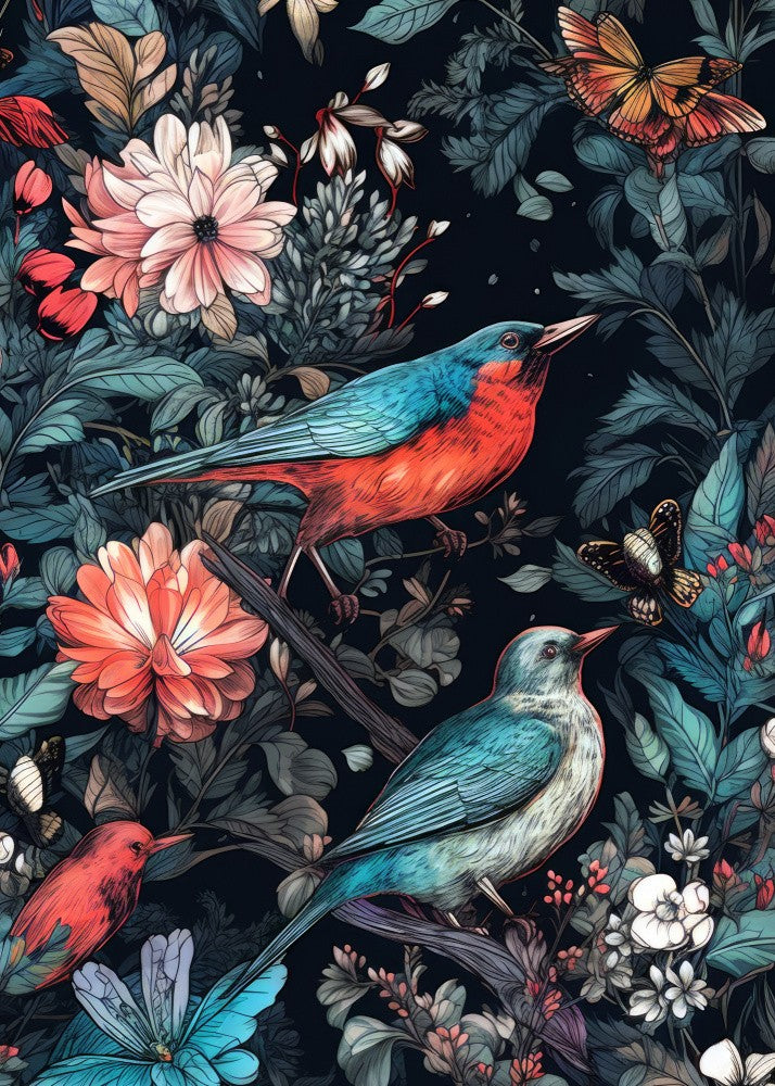 Flowers and birds 20