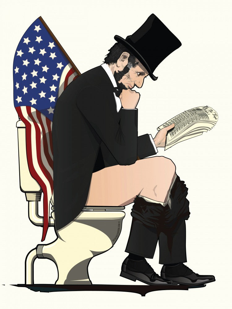 Abraham Lincoln On the Toilet