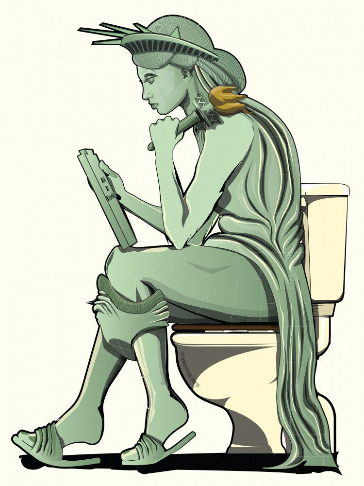 Statue of Liberty On the Toilet