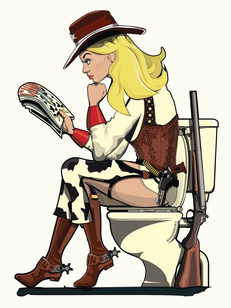 Cowgirl On the Toilet