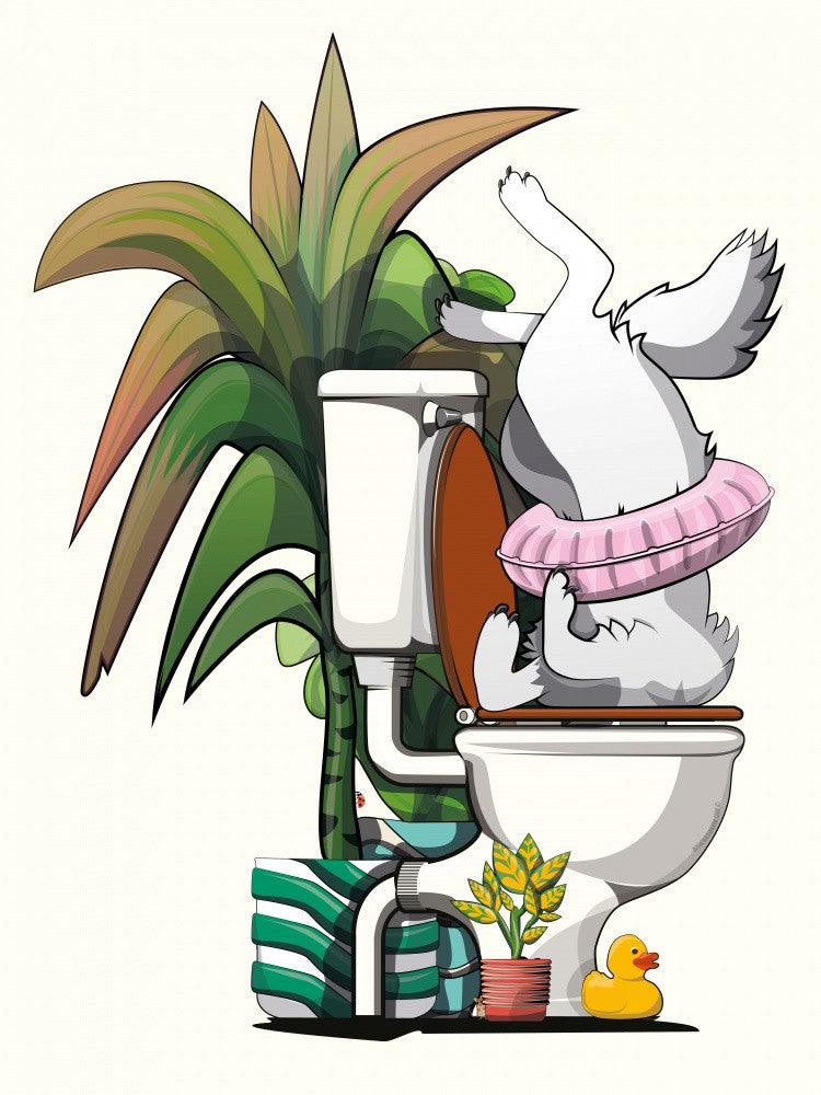 Arctic Fox In the Toilet