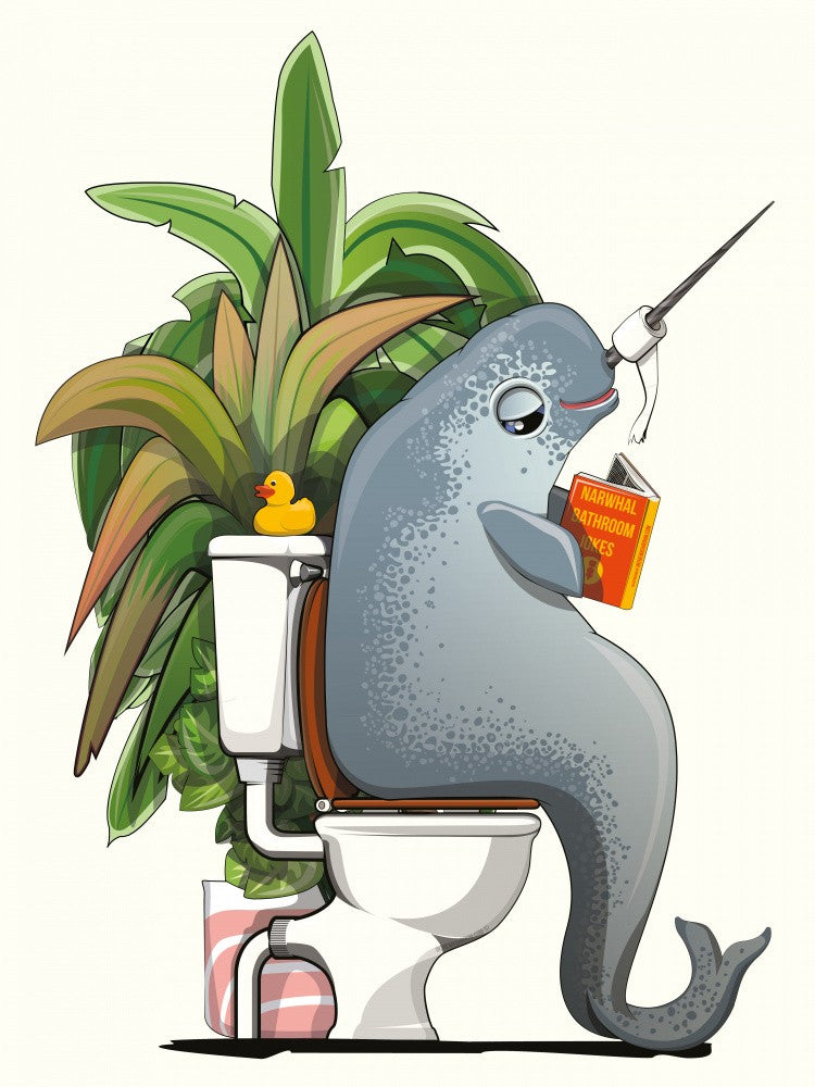 Narwhal On the Toilet