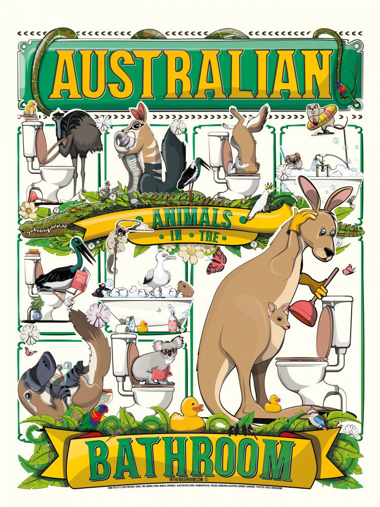 Australian Animals In the Bathroom