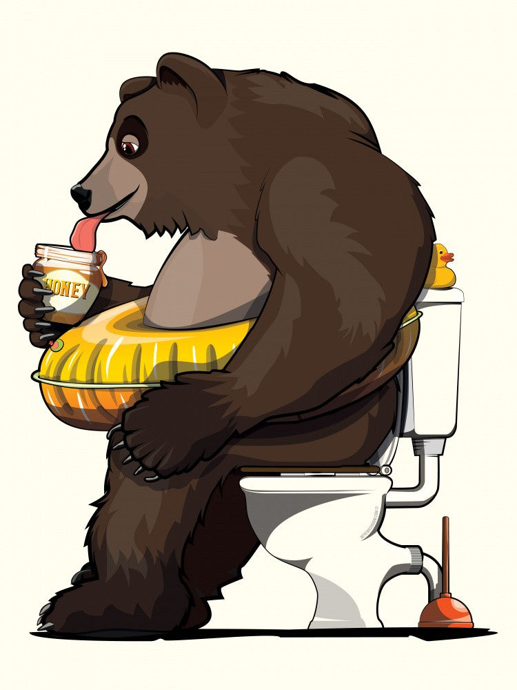 Brown Bear On the Toilet