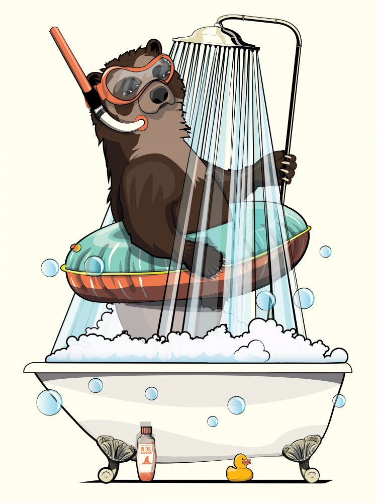 Spectacled Bear In the Shower