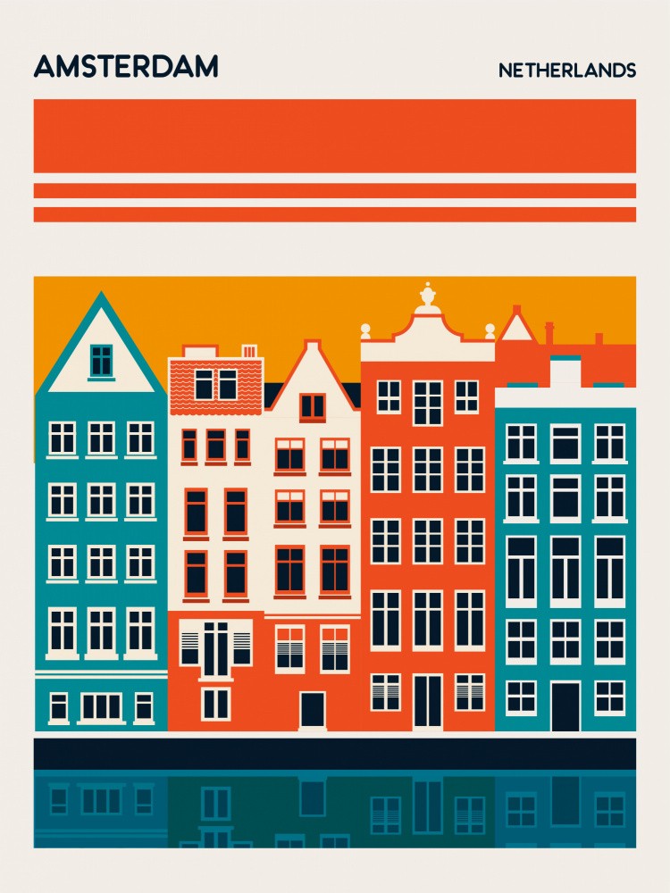 Amsterdam Travel Poster