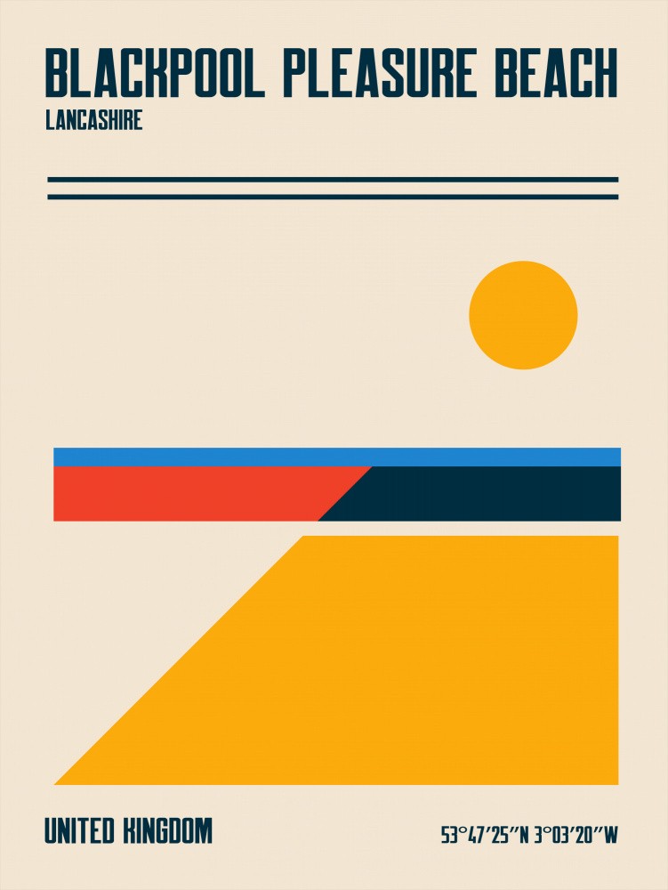 Blackpool Pleasure Beach Travel Poster