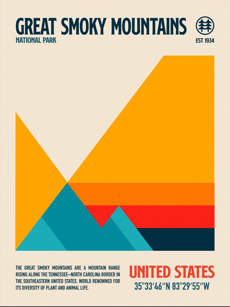 Great Smoky National Park Travel Poster