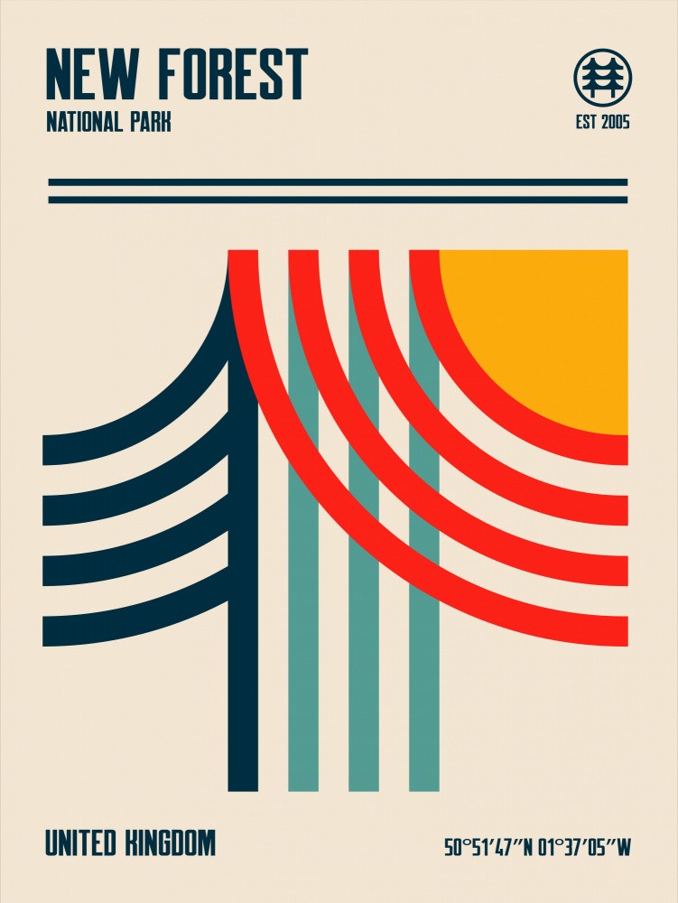 New Forest National Park Travel Poster