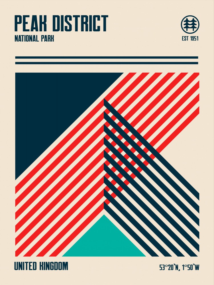 Peak District National Park Travel Poster
