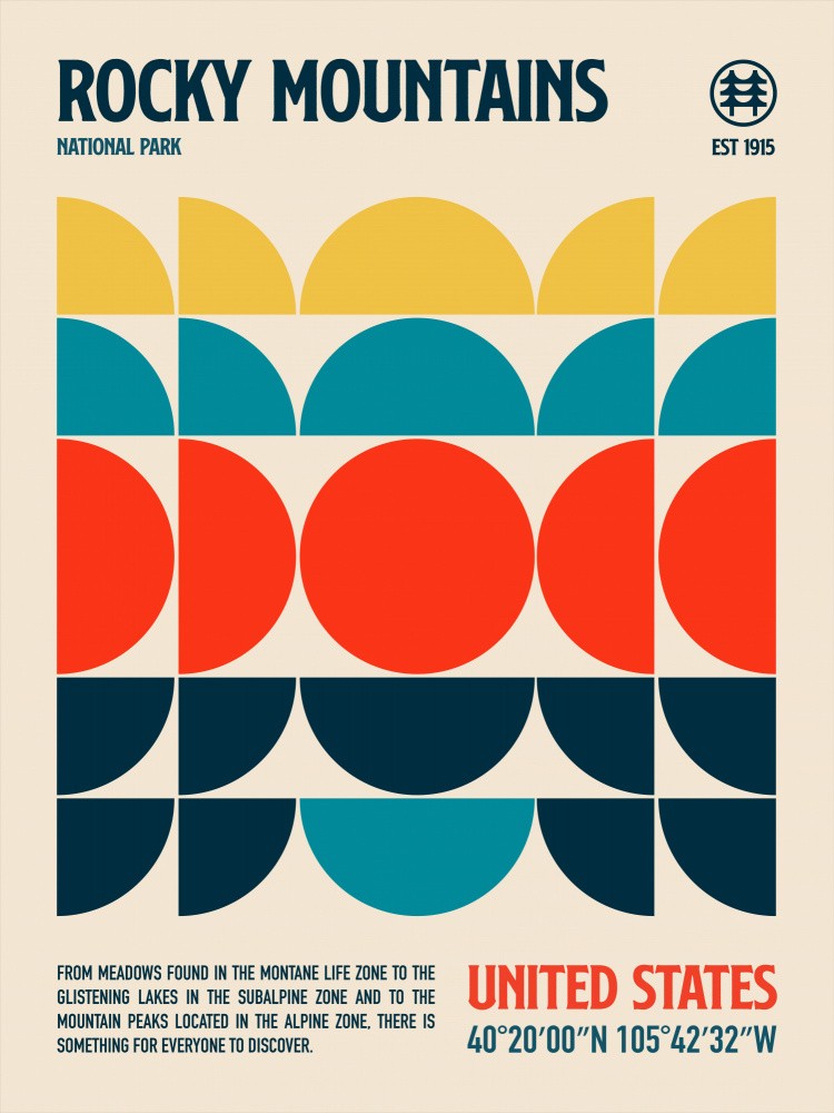 Rocky Mountains National Park Travel Poster