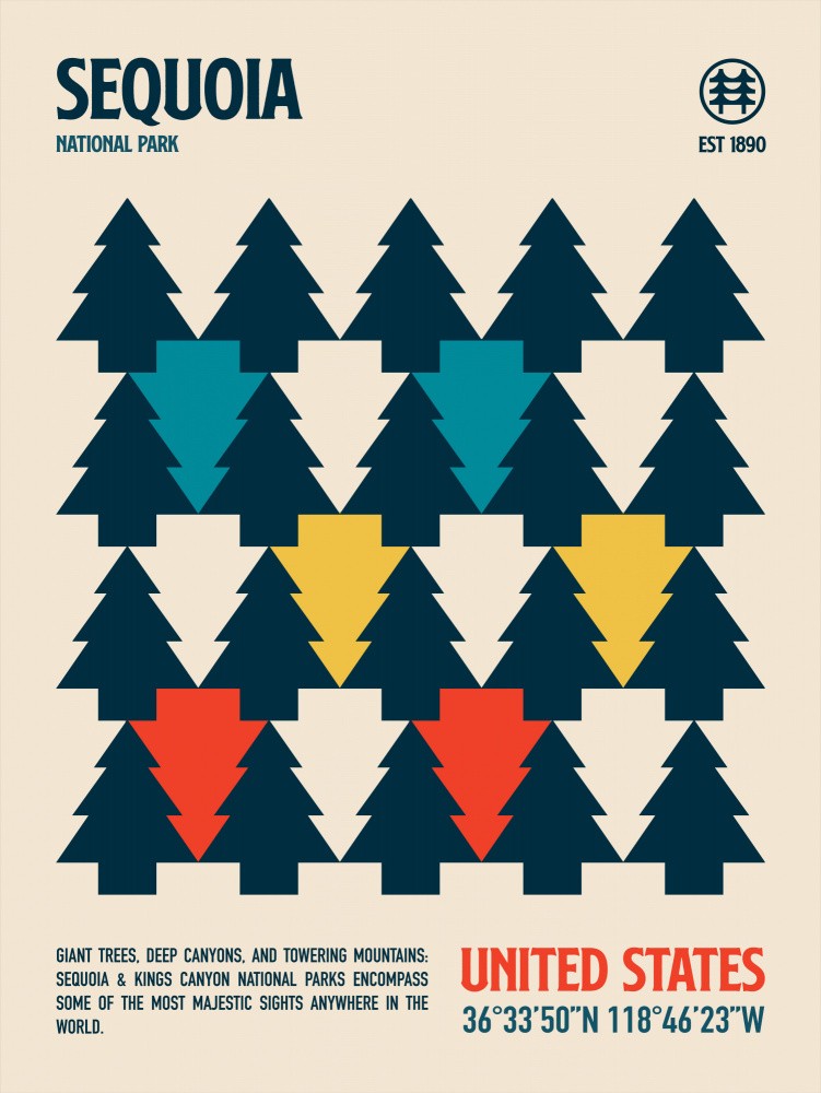 Sequoia National Park Travel Poster