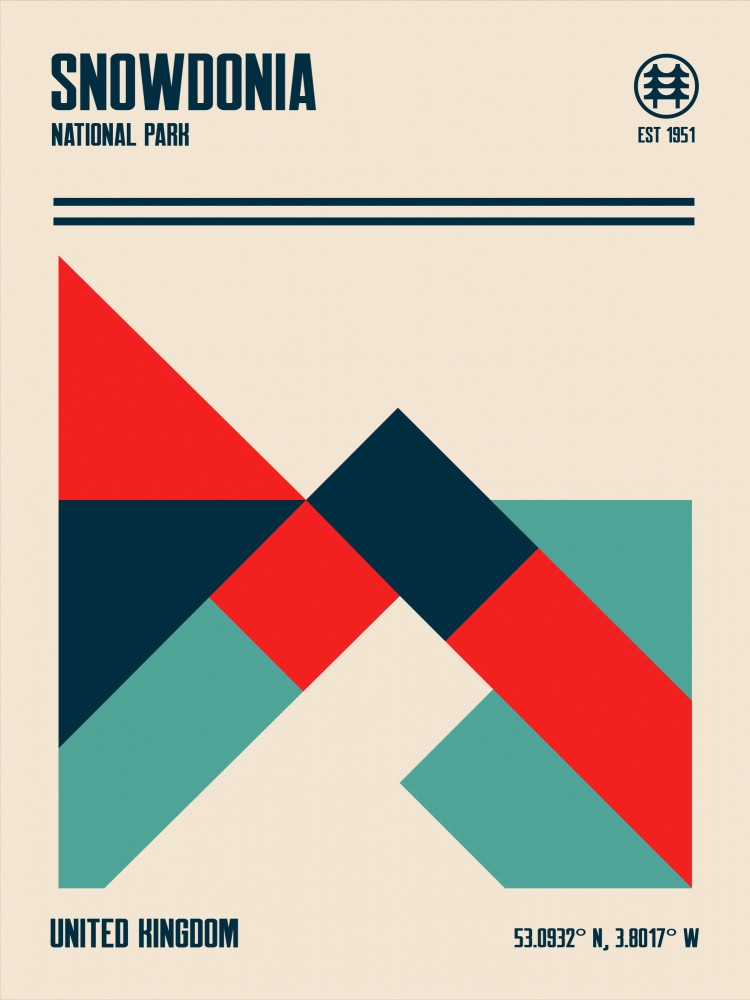 Snowdonia National Park Travel Poster