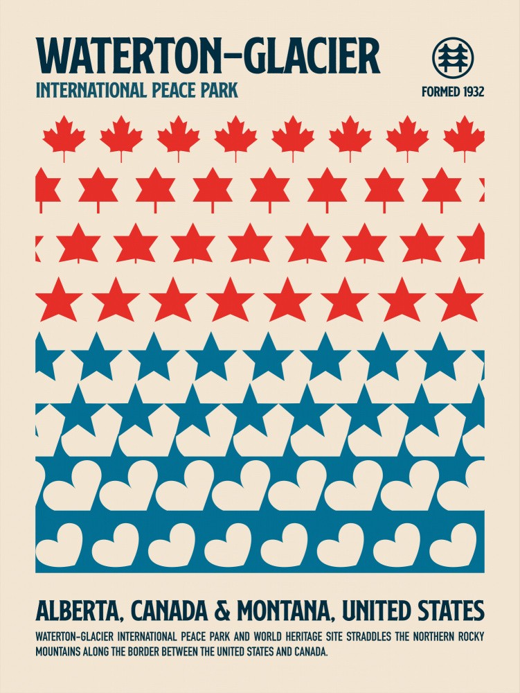 Waterton National Park Travel Poster