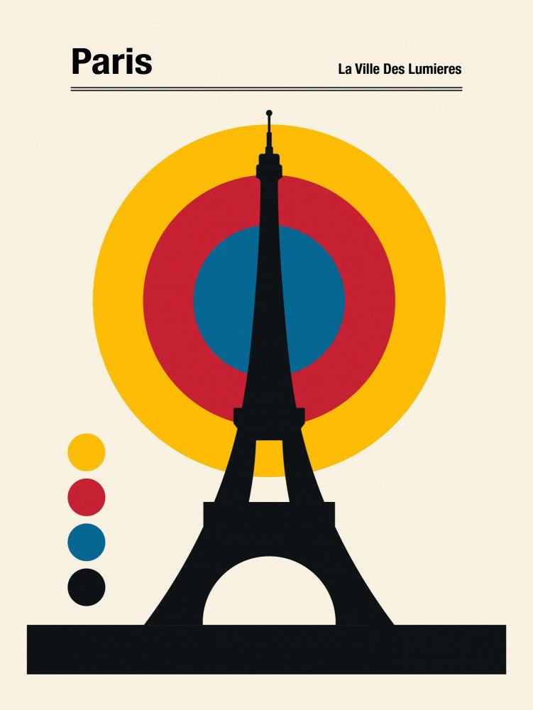Paris Eiffel Tower Retro travel Print