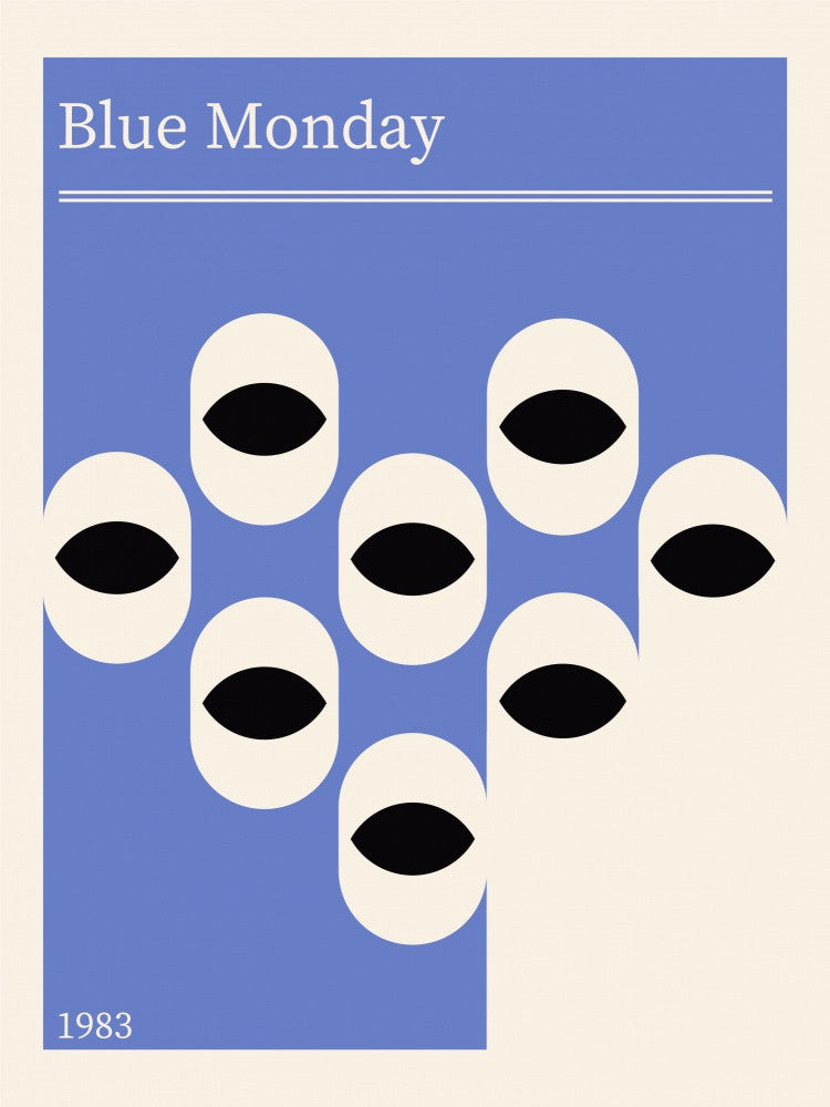 Blue Monday Abstract Retro