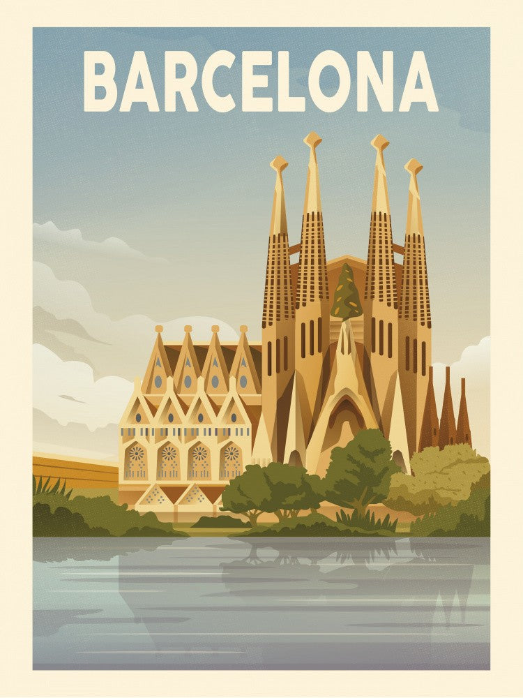 Barcelona Travel Print