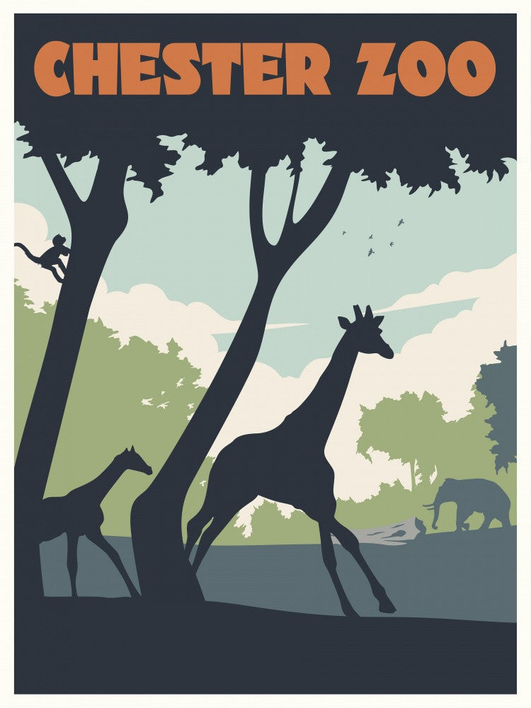 Chester Zoo Travel Print