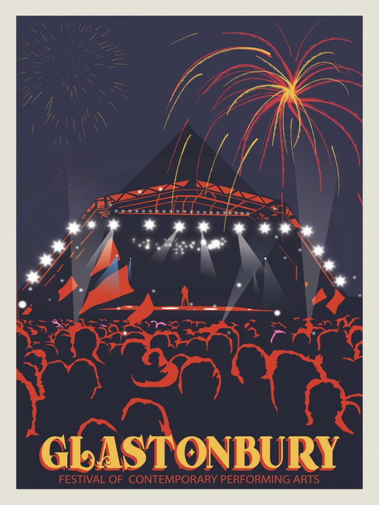 Glastonbury Festival Print