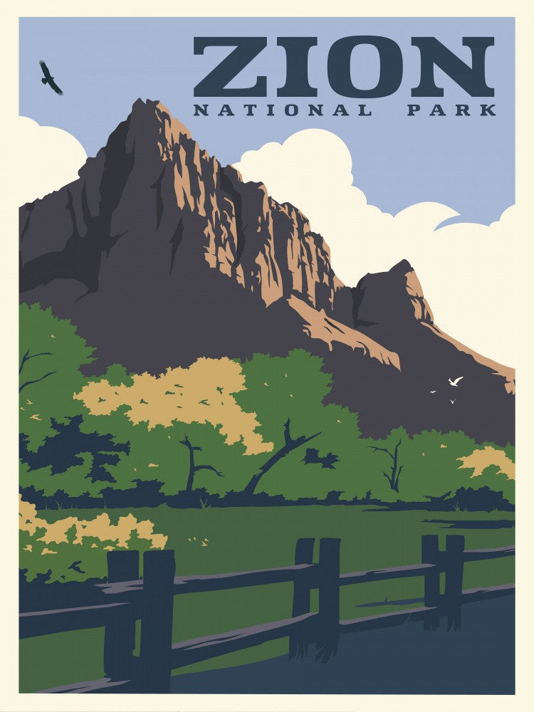 Zion National Park Travel Print