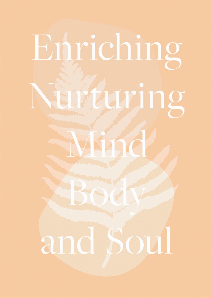 Peach Text Poster