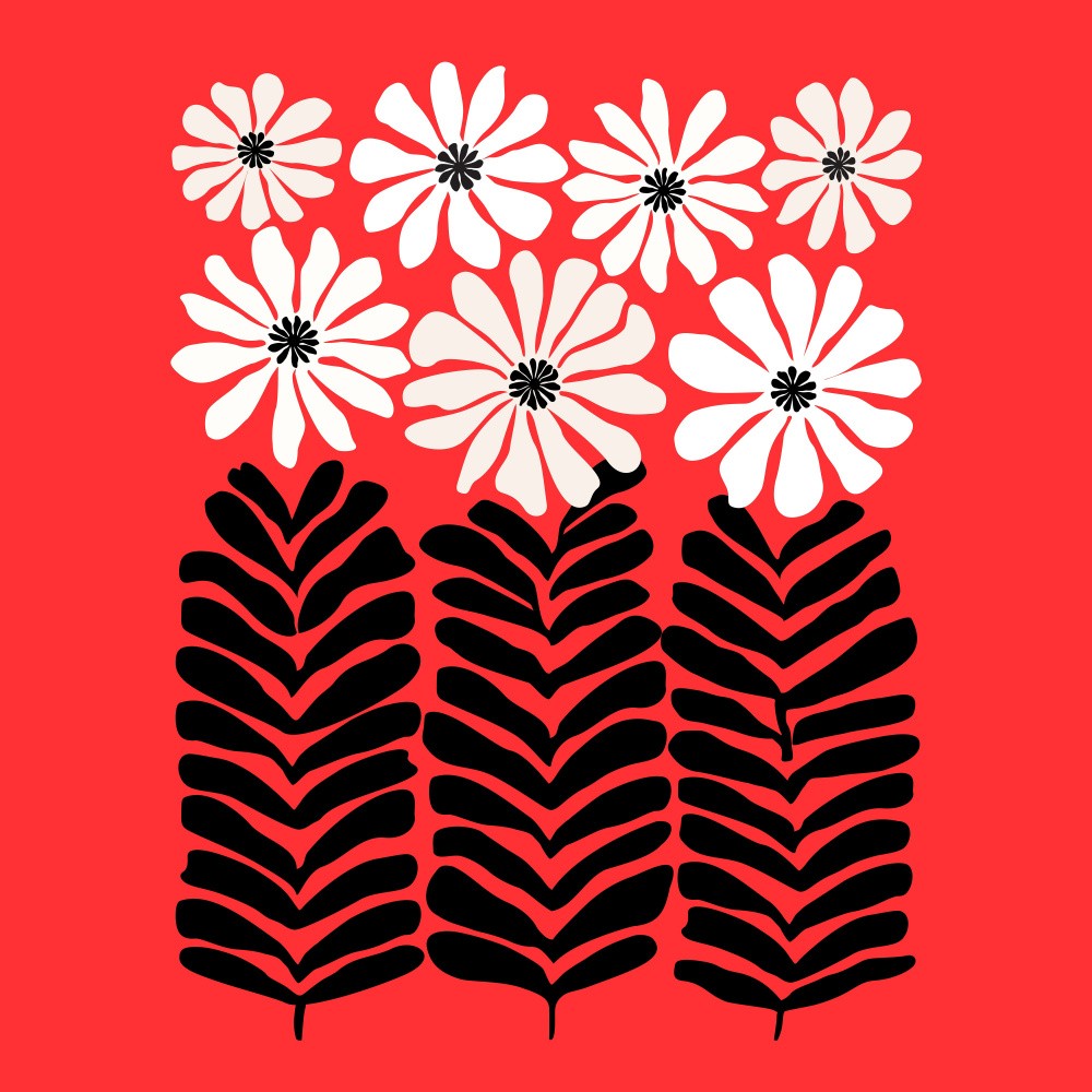 80s Floral 4sq