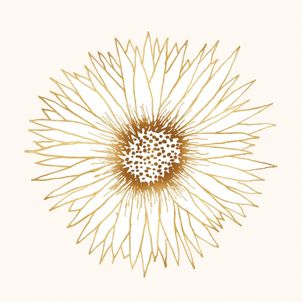 Gold Sunflower Print