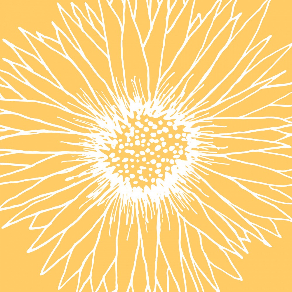Line Art Sunflower