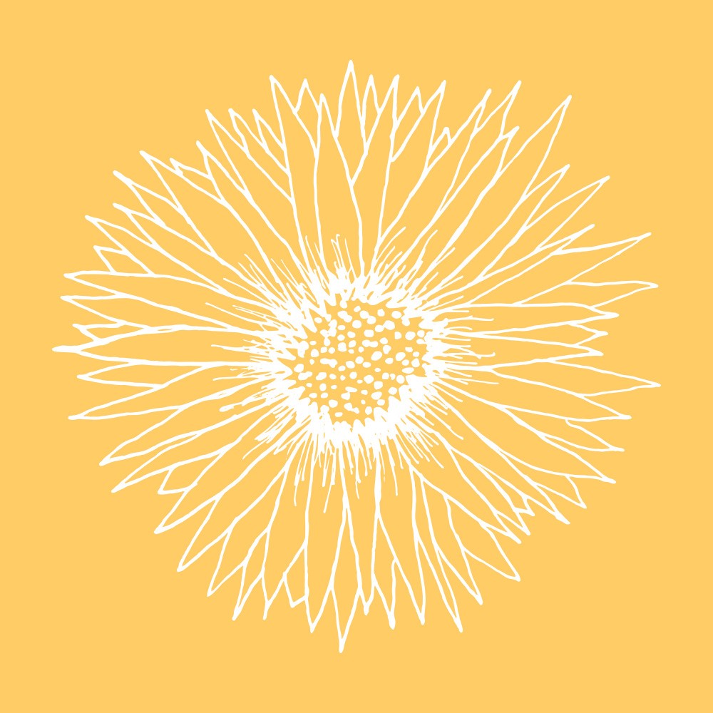 Line Art Sunflower 2
