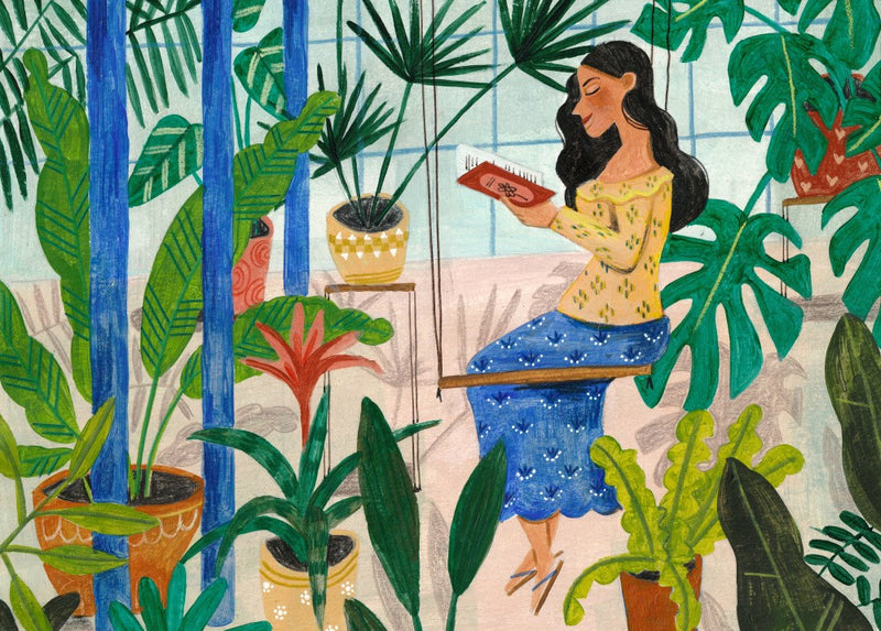 Reading in the Tropical Greenhouse
