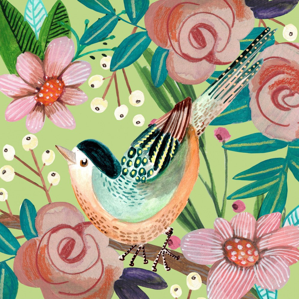 Bird and Flowers