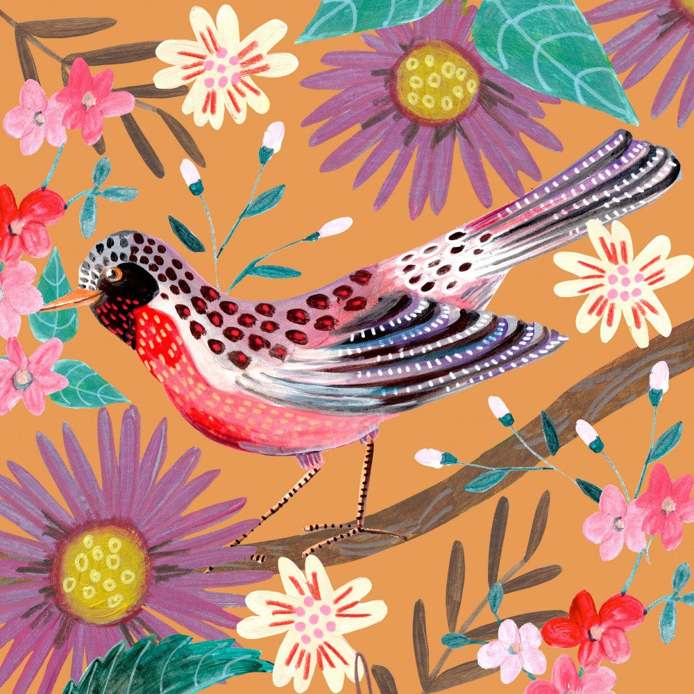 Bird and Flowers