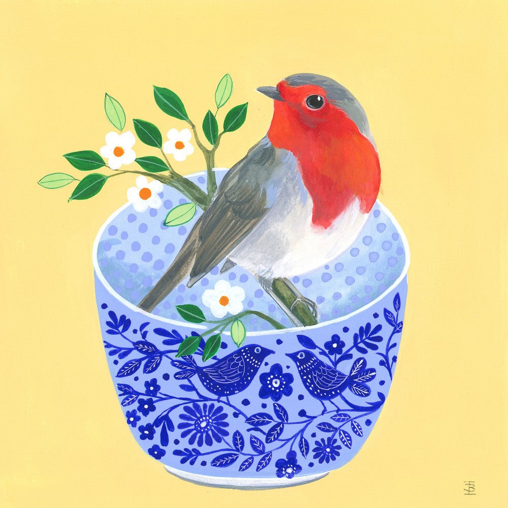 Robin and Blue Bowl