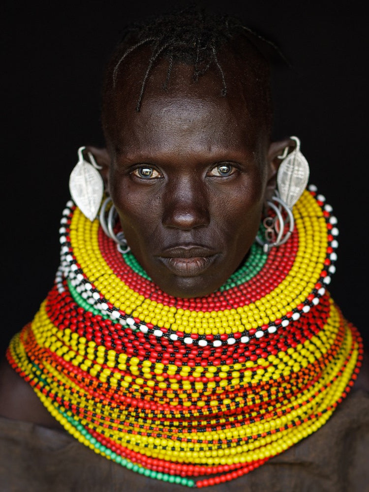 Turkana Woman portrait, Turkana Lake, Kenia