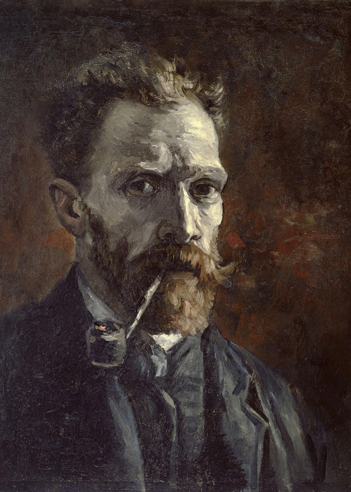 Vincent Van Gogh's Self Portrait With Pipe (1886)