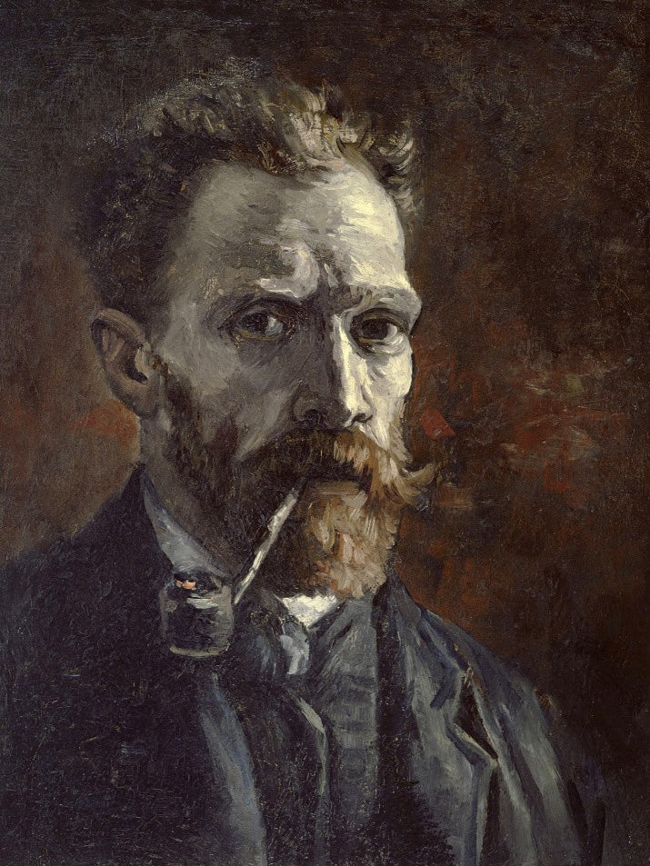 Vincent Van Gogh's Self Portrait With Pipe (1886)